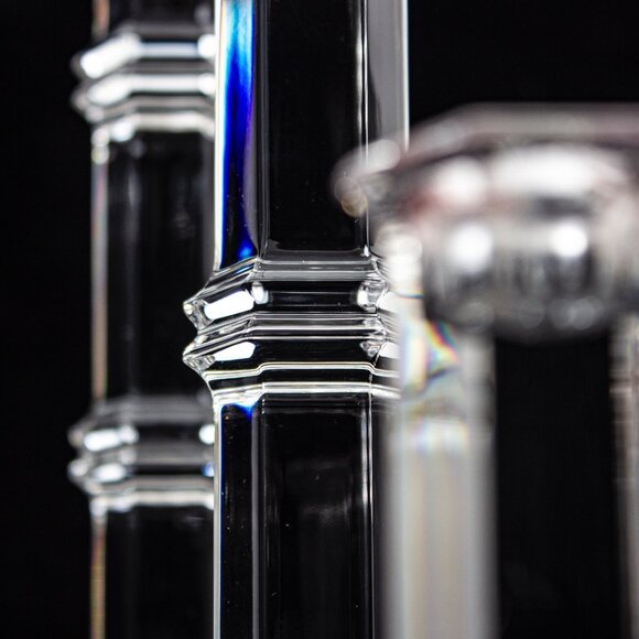 Set Of 3 Tiffany & Co. Crystal Candle Holders - Picture 8 of 9